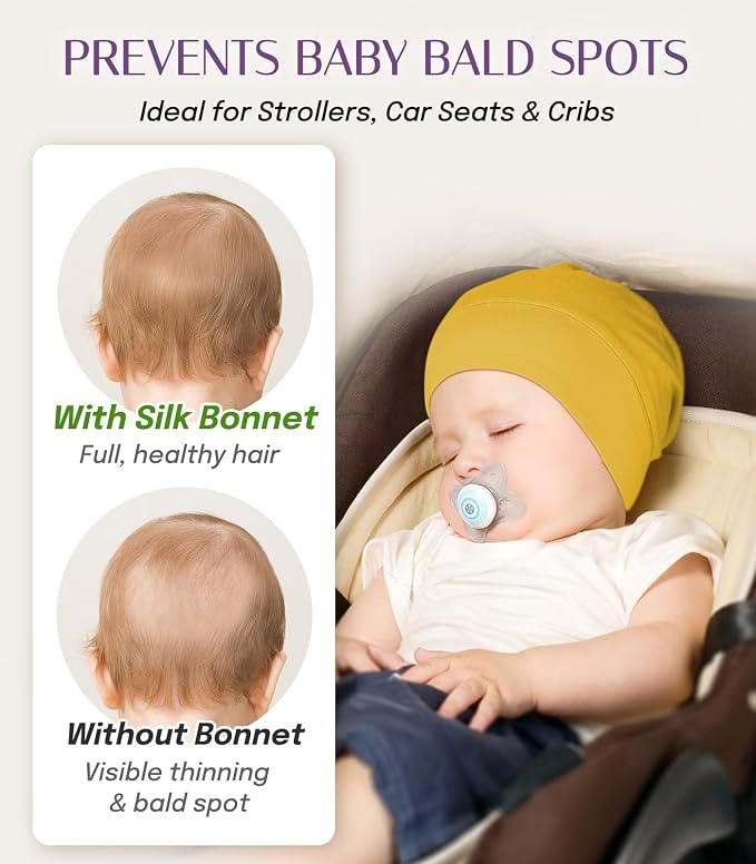 OLESILK Silk Baby Bonnet for 0-6 Months - Image 7