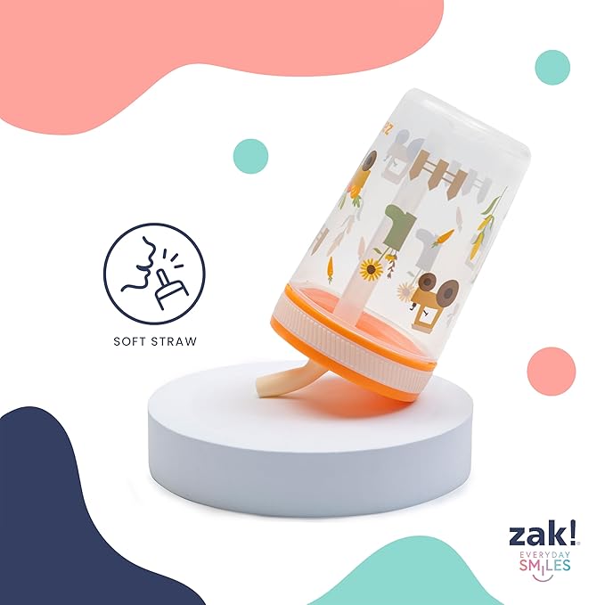 Zak Designs Kelso 15 oz Tumbler Set Toddlers Cup Leak-Proof Screw-On Lid - Image 5