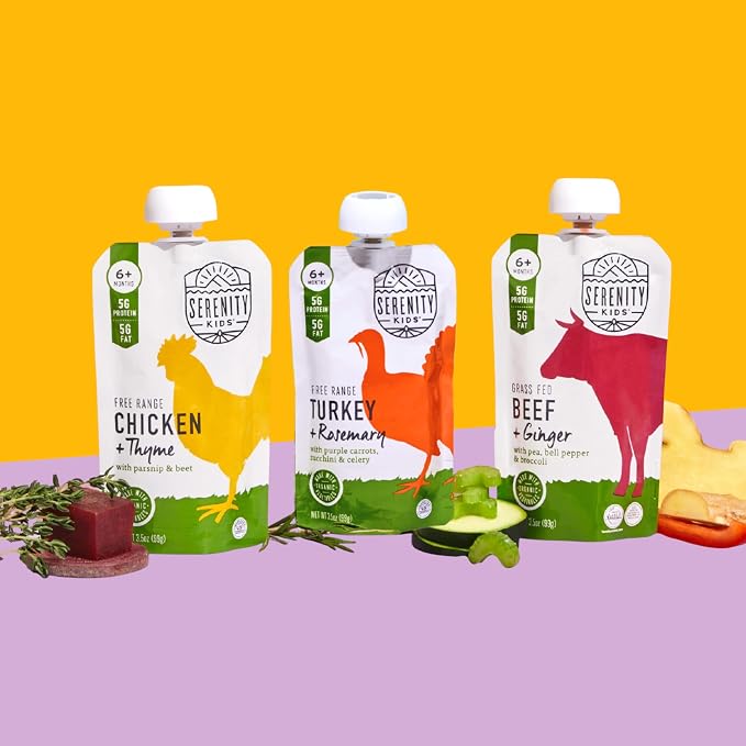 Serenity Kids 6+ Months Baby Food Pouches Chicken & Thyme Puree - Image 6
