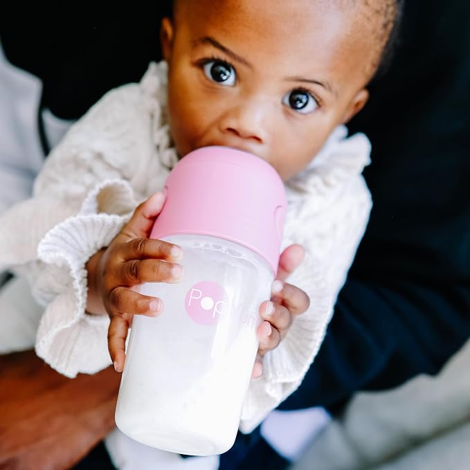 PopYum 5 oz Pink Anti-Colic Formula Making/Mixing/Dispenser Baby Bottles - Image 3