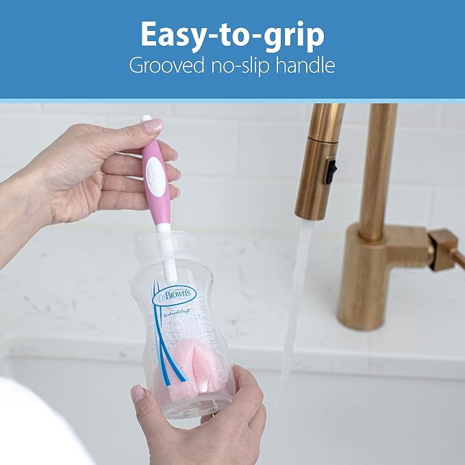 Dr. Brown's Reusable Sponge Baby Bottle Cleaning Brush Set - Image 3