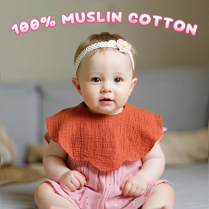 Baby Bibs Muslin Drool Teething Drooling Bibs - Image 5