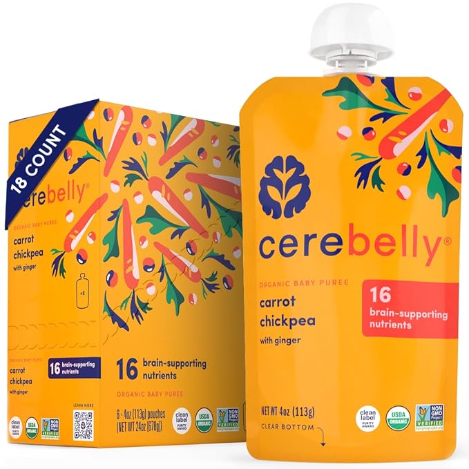 Cerebelly Baby Food Pouches, Veggie Purees by Cerebelly