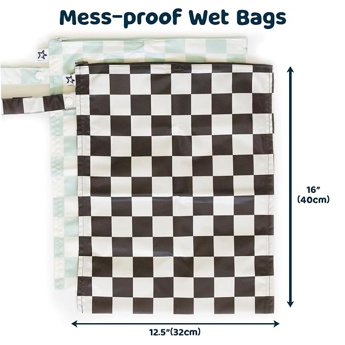 Tiny Twinkle Wet Dry Bag – 2 Pack Reusable Waterproof & Mess Proof Wet Bags - Image 4