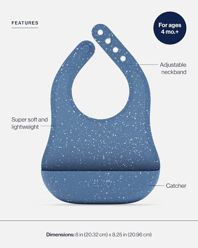 Lalo The Bib - Waterproof, Non-Toxic Silicone Baby Bib - Image 3