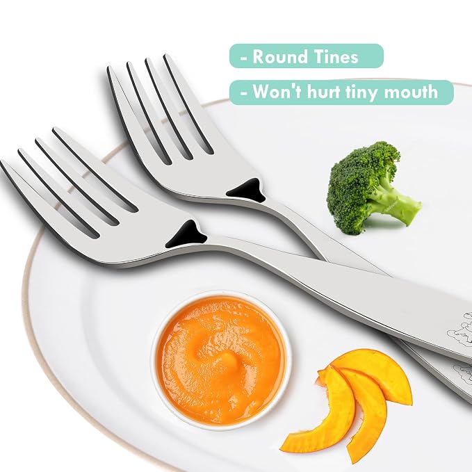 Lehoo Castle Toddler Silverware Stainless Steel, Kids Forks and Spoons - Image 5