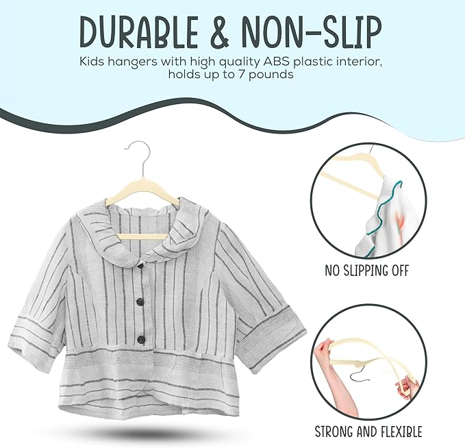 25 Premium Kids Velvet Hangers - Image 8