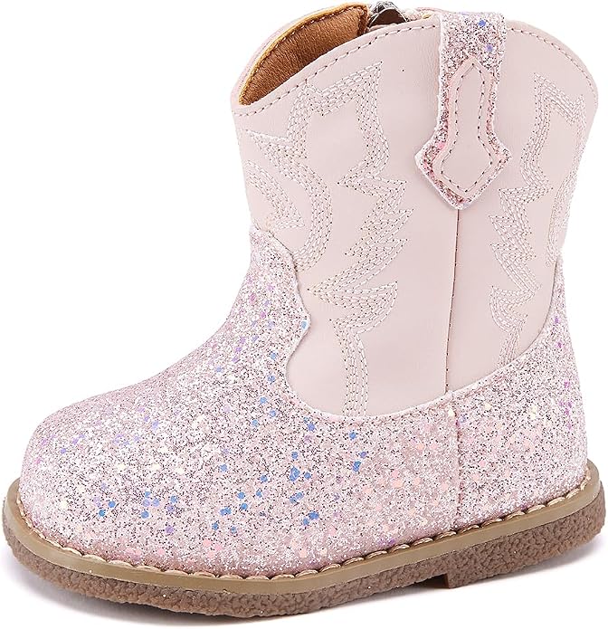 BMCiTYBM Baby Cowboy Cowgirl Boots Infant Western Shoes Boys Girls Round Toe - Image 3