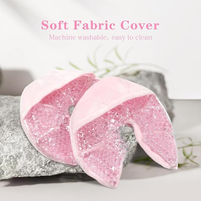 Hot/Cold Breast Gel Bead Ice Packs Breast Cooling/Heat Pads Relief - Image 2