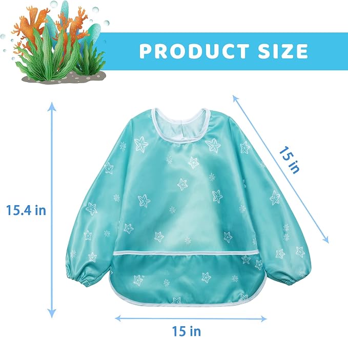 Little Dimsum Baby Bib with Pocket Waterproof Toddler Bibs Infant Feeding Bibs - Image 6