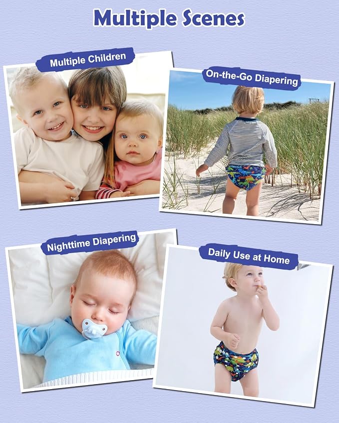 Babygoal Baby Cloth Diaper 6 Pack - Image 5
