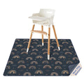 Blissful Diary Baby Splat Mat for Under High Chair, 50.4 x 50.4 Inch Wipeable by ForEveryBabysBetterLife