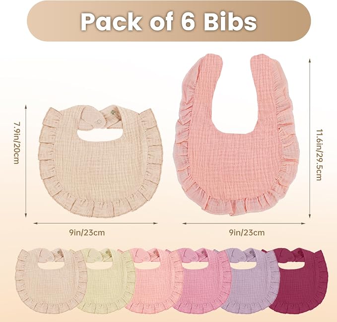 Oiomniv Muslin Baby Bibs, Toddler - Image 7