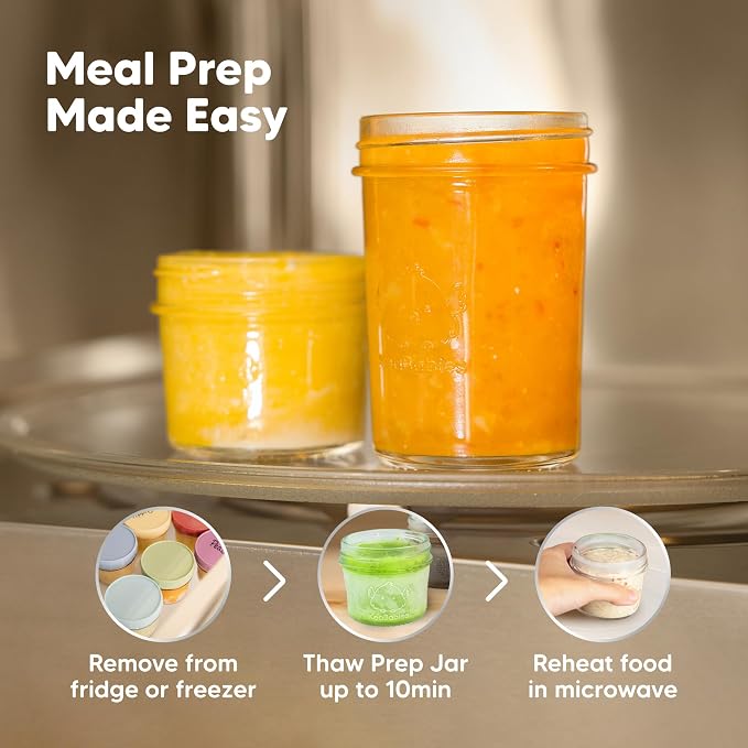 KeaBabies 4pk 8oz Glass Baby Food Containers - Image 9
