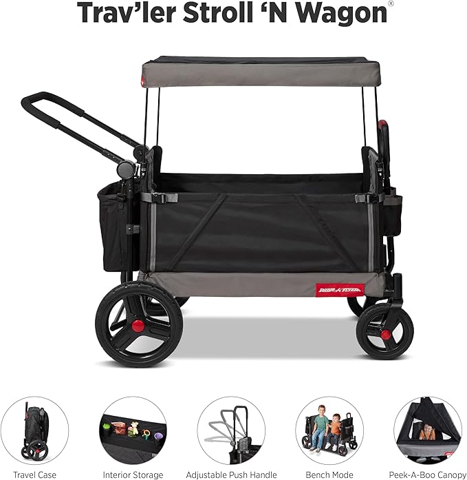 Radio Flyer Wagon for Kids, Baby Stroller, Outside Toys for Toddlers 1-3 - Image 3
