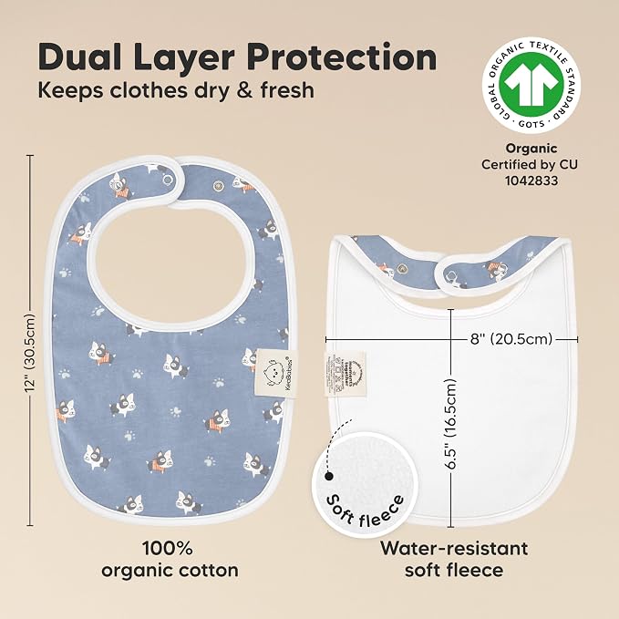 8-Pack Organic Baby Bibs for Boys, Girls - Image 3