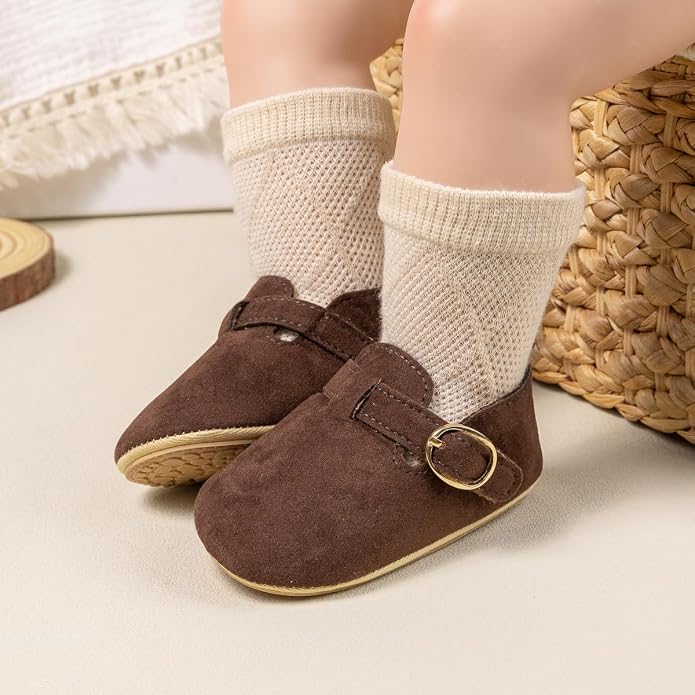 Baby Unisex Warm Snow Boots Newborn Leather Fur Lace Up Ankle Anti-Slip Rubber - Image 4