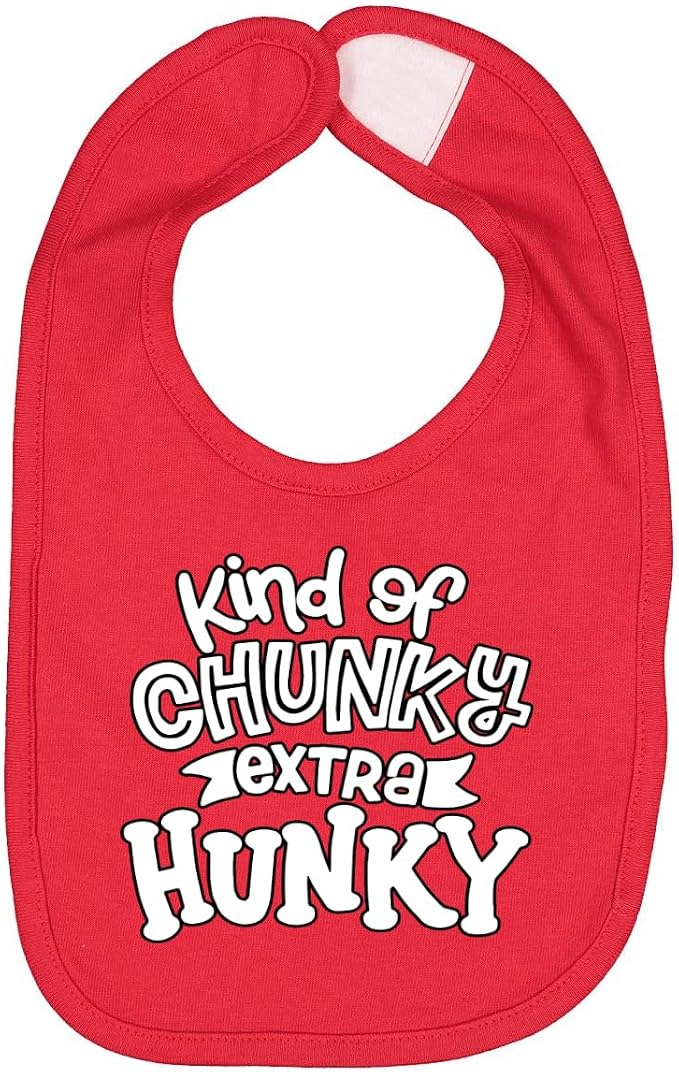 Wild Bobby Kind of Chunky Extra Hunky Humor Infant Premium Jersey Baby Bib by WildBobby