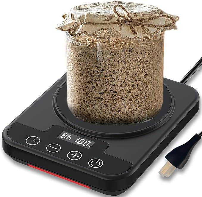 Sourdough Starter Warmer Mat, 12H Timer Warming Heating Pad, Precise 1°F by ECUMFFY