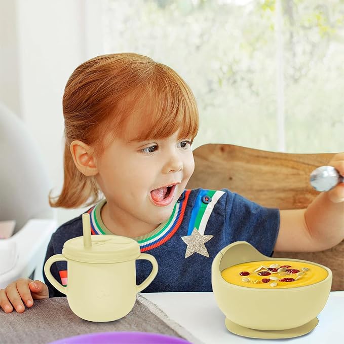 100% Silicone Baby Feeding Set, BPA Free Baby Dishes Set - Image 7