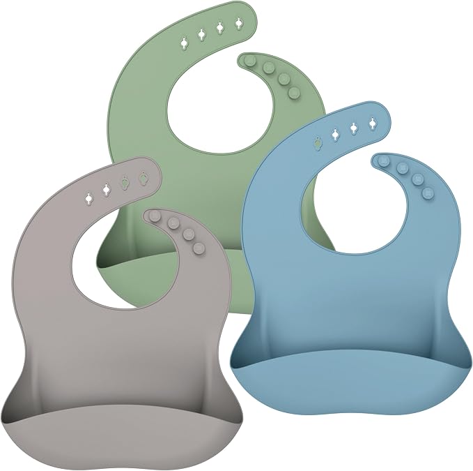Cuddle Campus Set of 3 Silicone Bibs by CuddleCampus