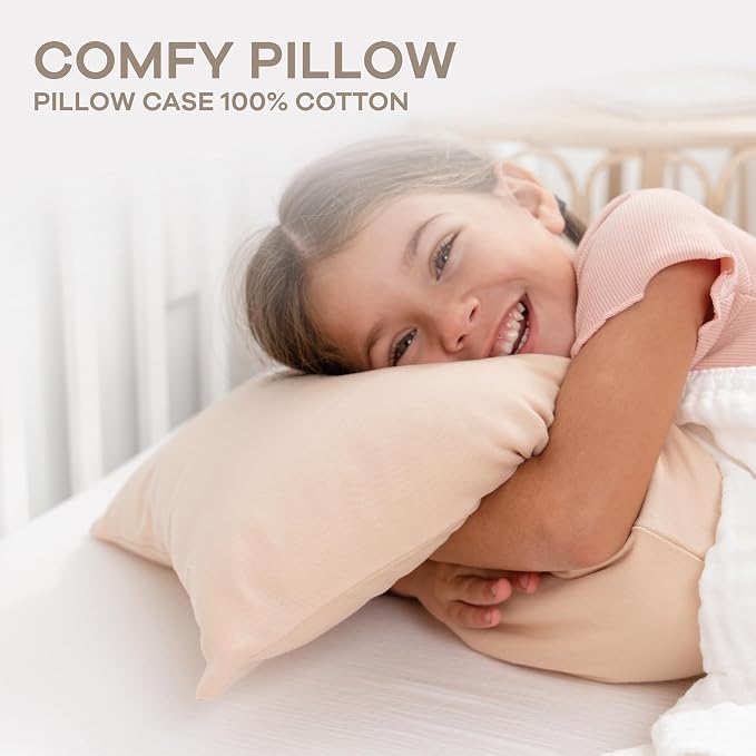 Comfy Cubs Toddler Pillow with Cotton Pillowcase, 13 x 18 in - Image 3