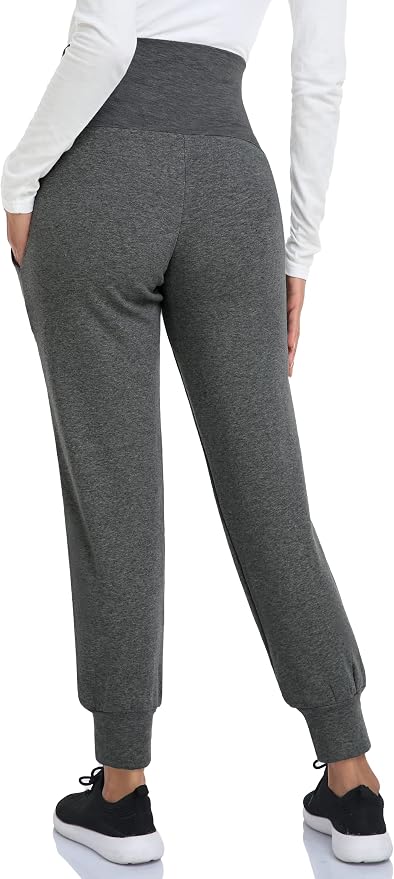 AMPOSH Women's Maternity Pants Stretchy Lounge Workout Pants Casual Loose Comfy - Image 5