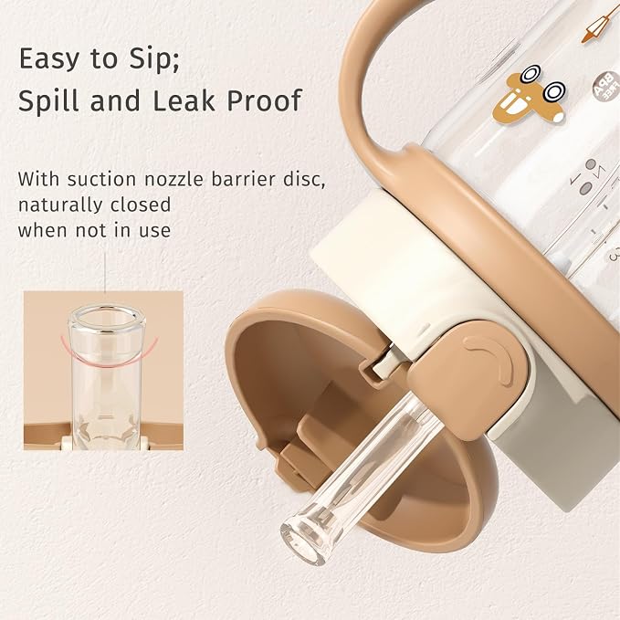 Evorie Tritan Spill Proof Toddler Straw Sippy Cup, 10 oz - Image 3