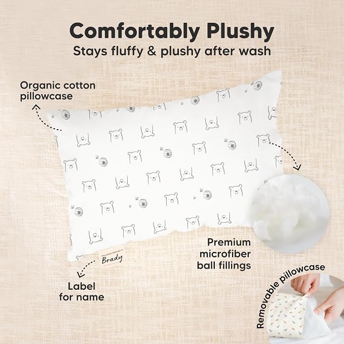 Mini Toddler Pillow with Pillowcase - Image 6