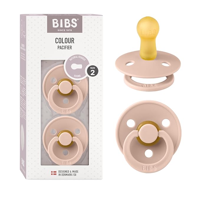 BIBS Pacifiers Colour Collection | Natural Rubber Baby Pacifier | Set of 2 by BIBS