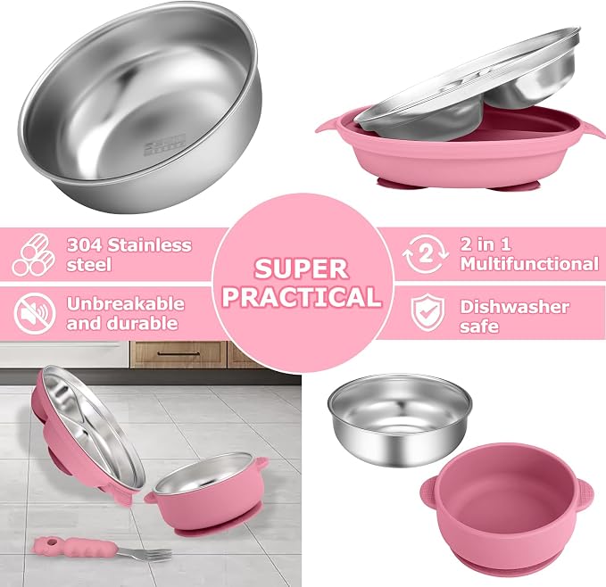 Stainless Steel Baby Plate and Bowl - Image 4