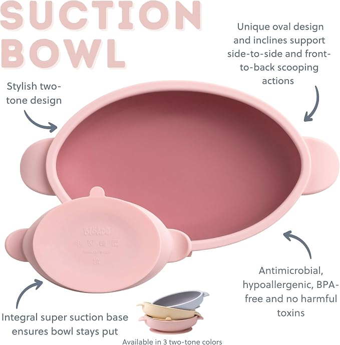 Bibado - Silicone Baby Bowl - Stay Put Suction Bowl - Oval Shape - First Meals - Image 4