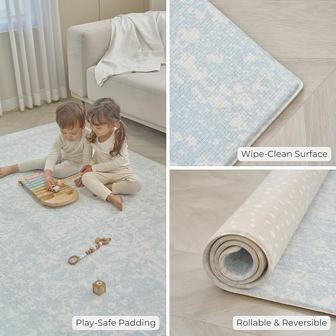 Baby Care Soft Rug 98'' x 59'' Original One-Piece Reversible Rollable - Image 5