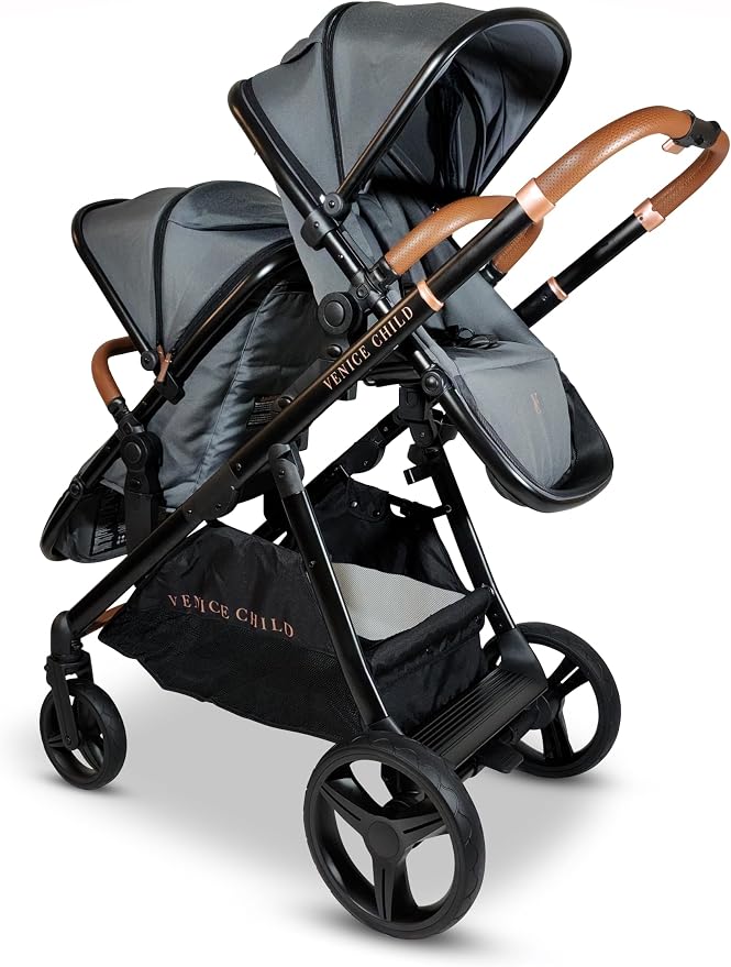 Venice Child Midnight Ventura Single to Double Sit-and-Stand Stroller & 2nd - Image 3