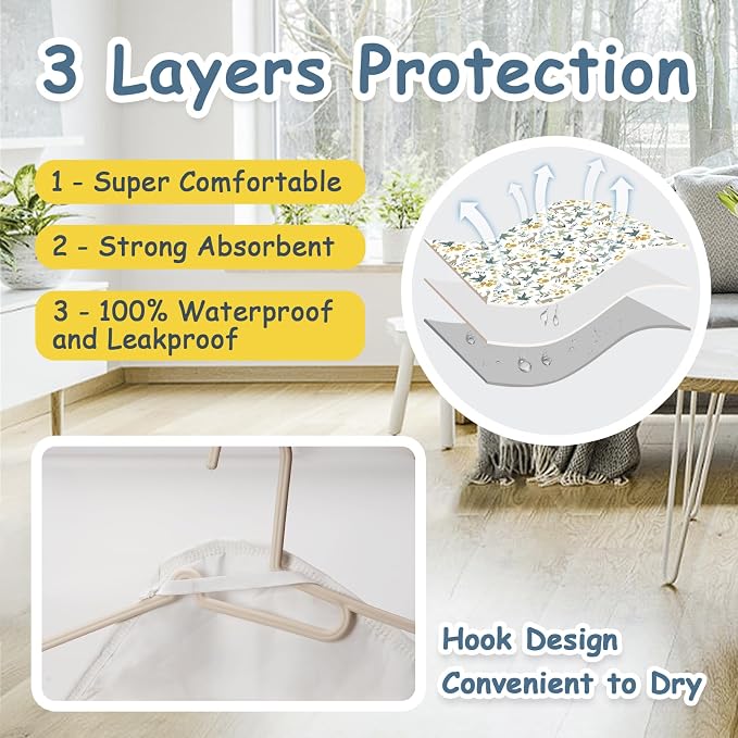 Baby Diaper Changing Pad – 31.5" x 21.5" Extra Large Waterproof Absorbent - Image 4