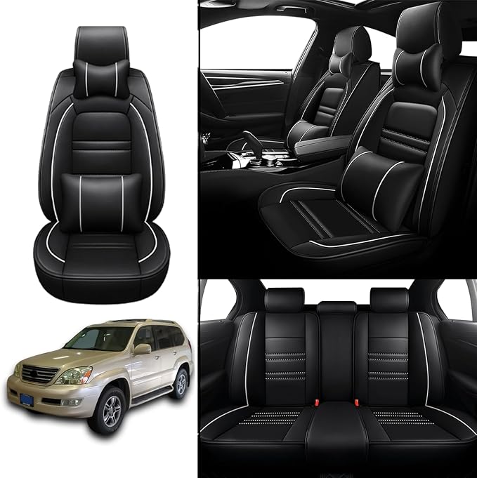 Car Seat Covers for Lexus Car gx470 2003-2009, 5 Seats Leather Seat Covers - Image 2