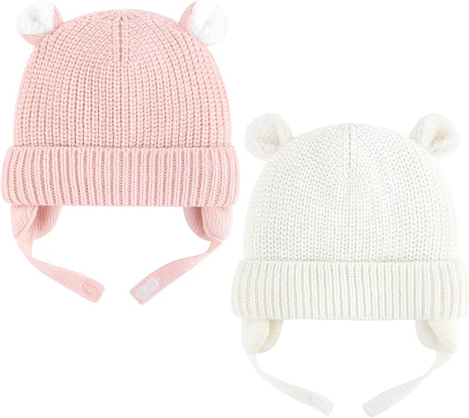 Duoyeree Cozy Baby Beanie with Earflaps and Fleece Lining by Duoyeree