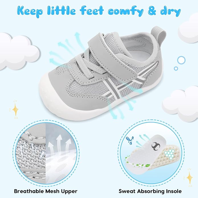 Scurtain Baby Shoes Boy Girl First Walking Shoe Infant Crib Breathable Sneakers - Image 5