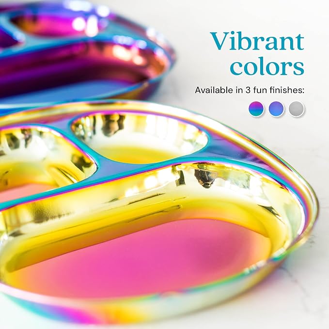 Ahimsa Stainless Steel Kids Plates - Image 4