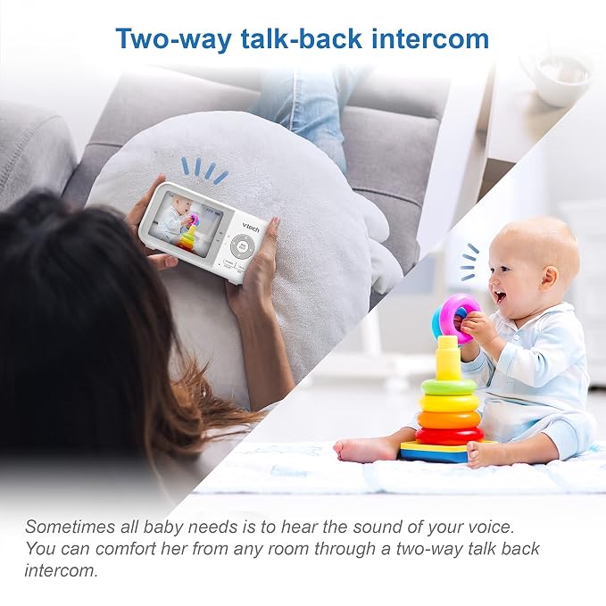VTech VM923 Baby Monitor, 2.8” Screen, Pan-Tilt-Zoom, 1000ft Long Range - Image 6