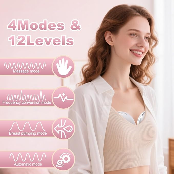 LAMSUET Hands Free Breast Pump - Image 4