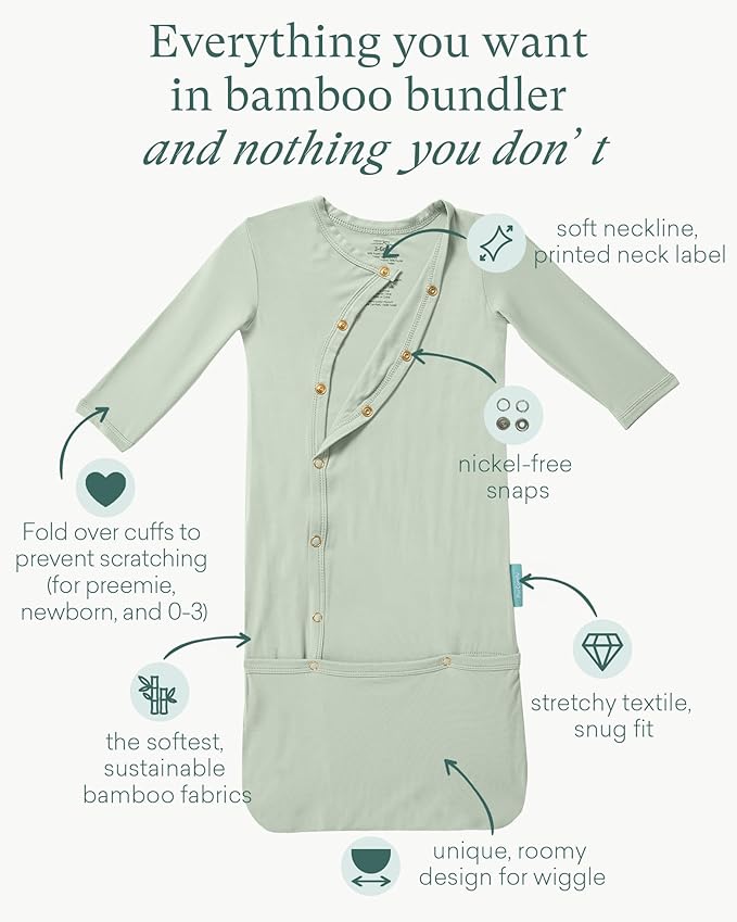 PurComfy Supersoft Baby Sleeper Gowns, Premium Bamboo Viscose Infant Nightgown - Image 2