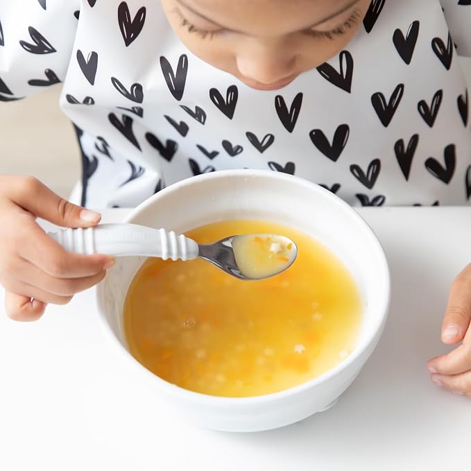 Bumkins Toddler Utensils, Kids Size Fork and Spoon Set, Silicone and - Image 5