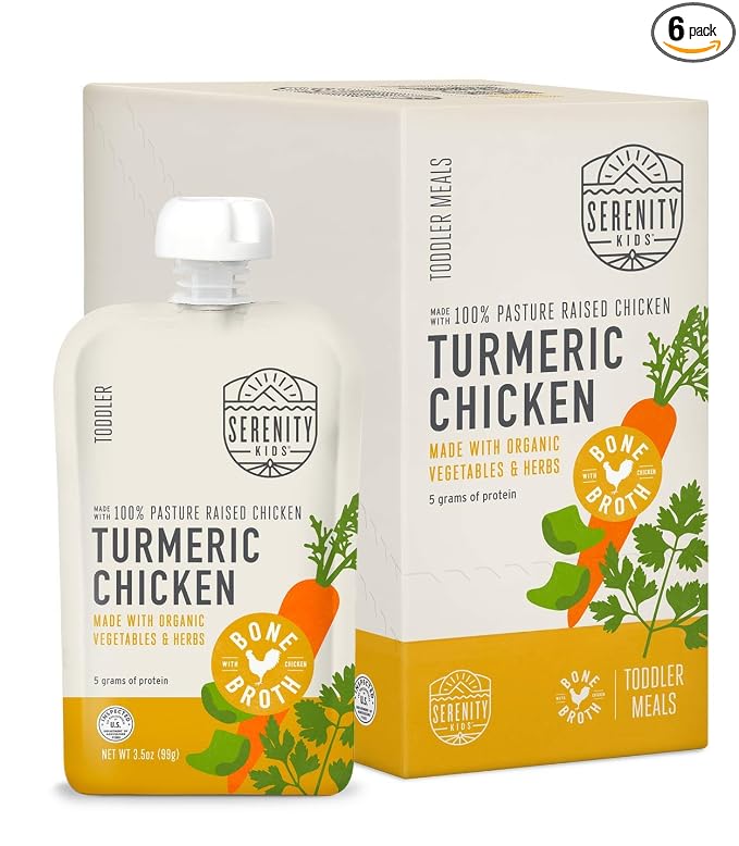 Serenity Kids Organic Turmeric Chicken Bone Broth Made by SerenityKids