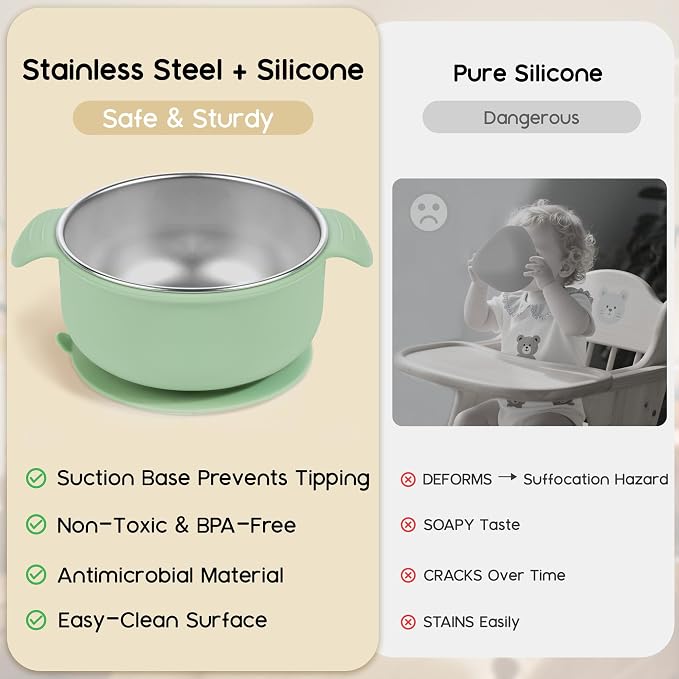 Bella's Friends Stainless Steel and Silicone Baby Bowls - Image 4