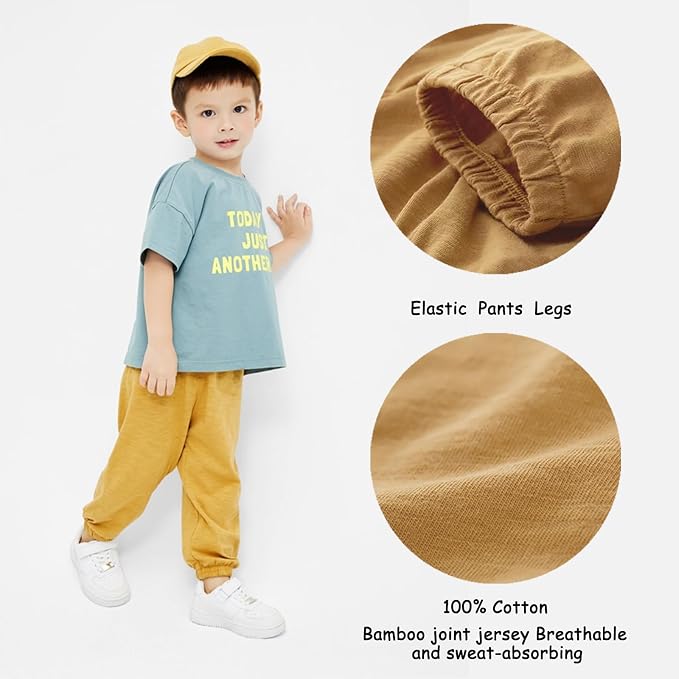 Toddler Boys Pants 3 Pack Soft Cotton Long Bloomers Kids Summer Fall Boy Casual - Image 5