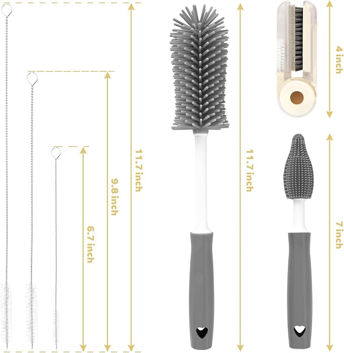Sosmar 6 Pack Water Bottle Cleaner, Stanley Cup Cleaner Brush Kit - Image 7