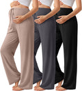 3 Pack Maternity Pants for Women Over The Belly Lounge Work Pregnancy Pants by Sweetyweee