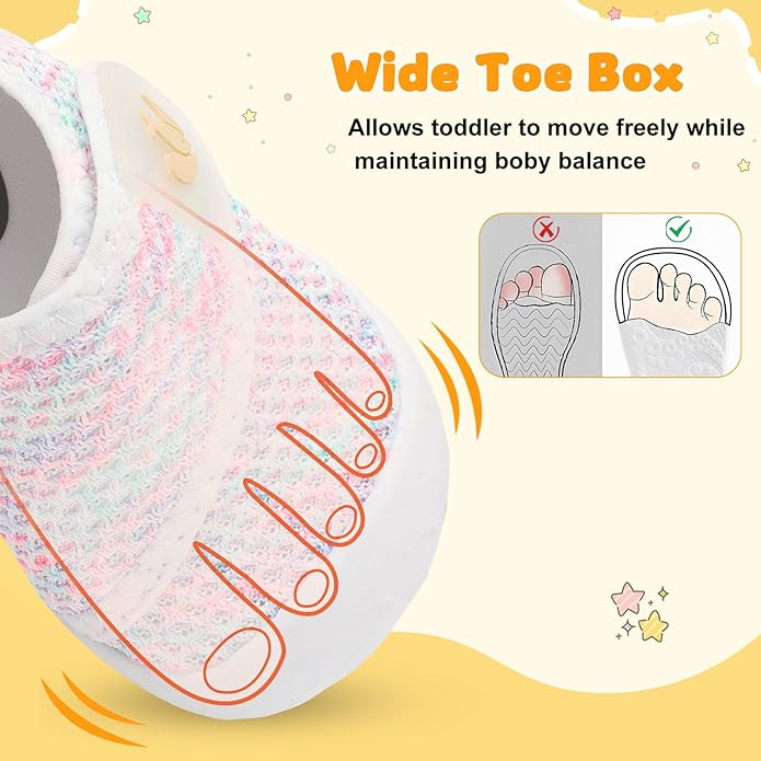 FEETCITY Baby First Walking Shoes Wide Baby Shoes Infant Sneakers Newborn Crib - Image 3