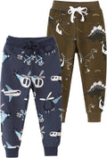 HUAER& Baby Boy's Jogger Pants Dinosaur Car Animal Print Drawstring Elastic by HUAER